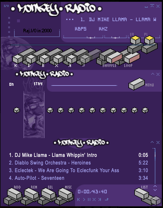 Monkey Radio Winamp skin